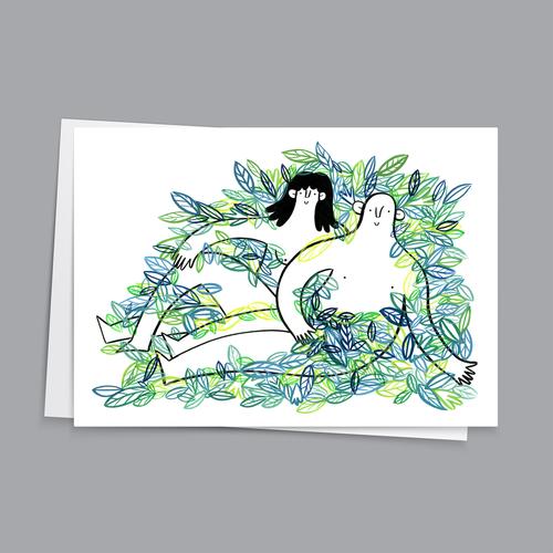 Laid Back Leafy Lovers Card