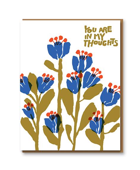 In My Thoughts Flowers Card