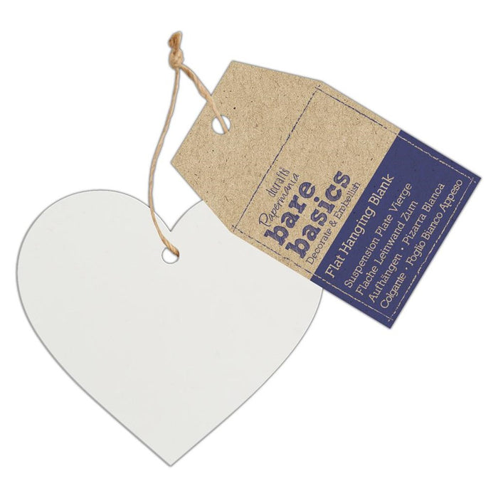 Flat Hanging Blank Ceramic Heart