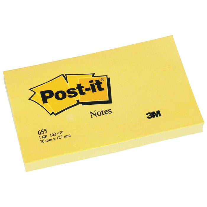 POSTIT NOTE 76 X 127mm Canary Yellow