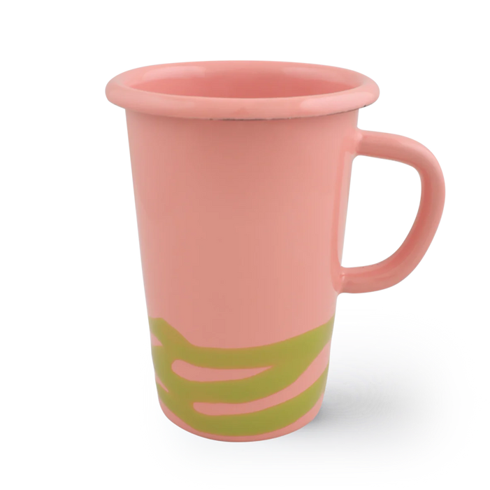 BORNN Latte Mug - Chartreuse on Rose