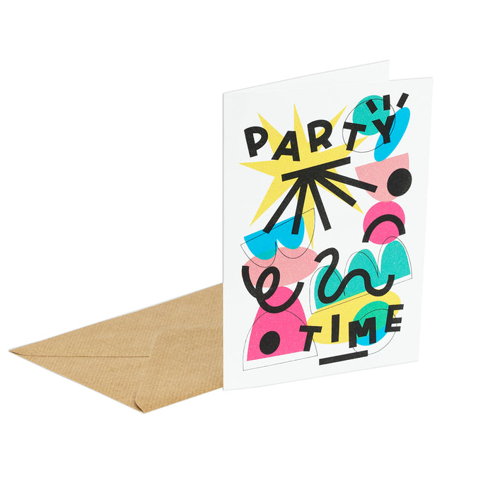 FA X CD Greetings Card - Party Time