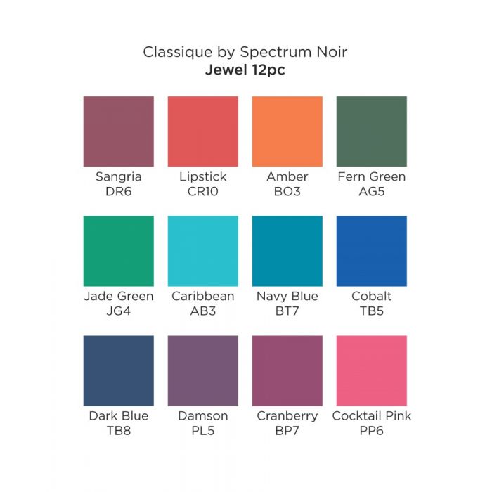 Spectrum Noir Classique Set of 12 Jewel