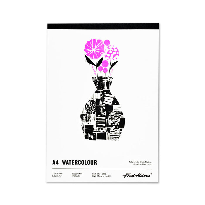 Fred Aldous Watercolour Pad A4 300gsm NOT