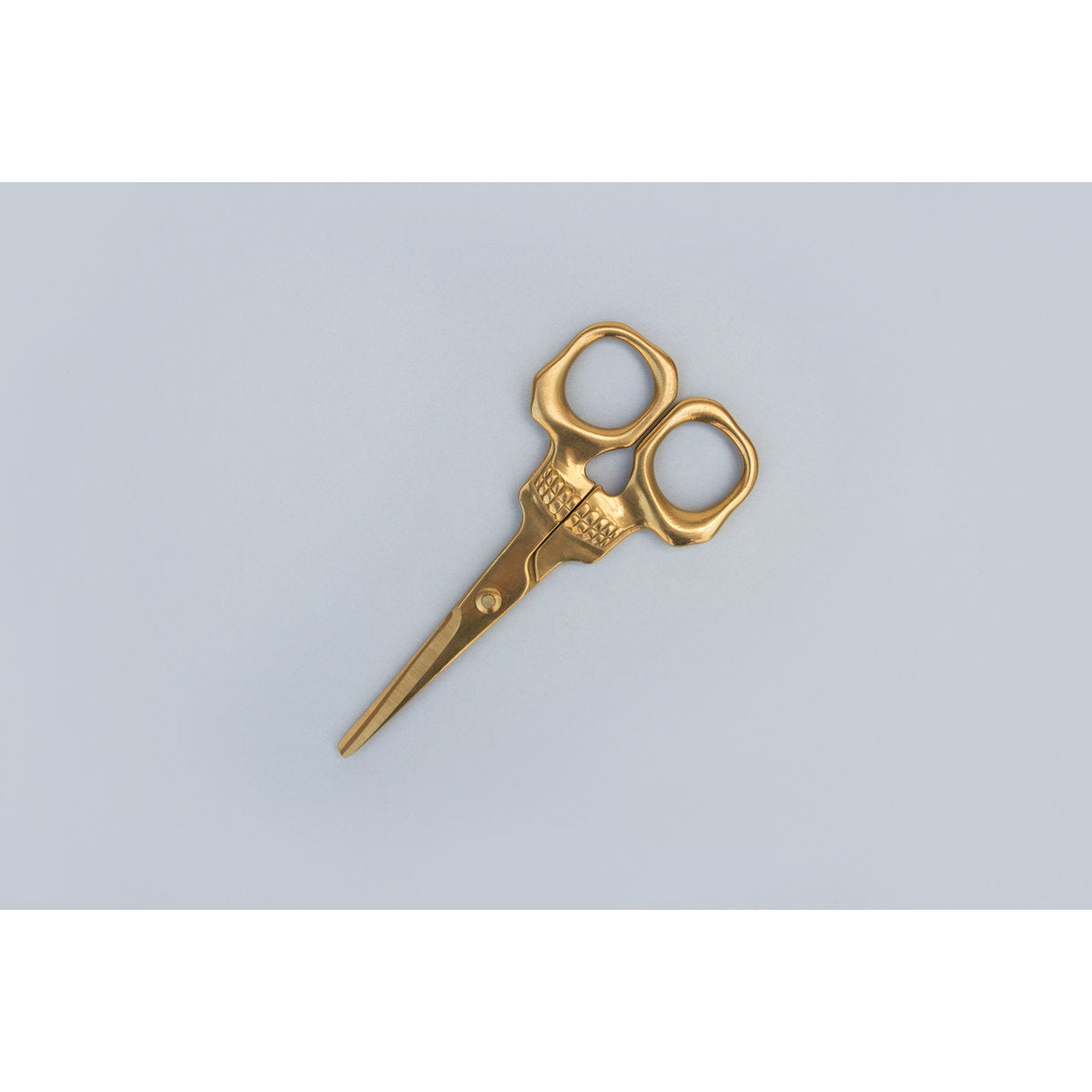 Scissors on a grey background