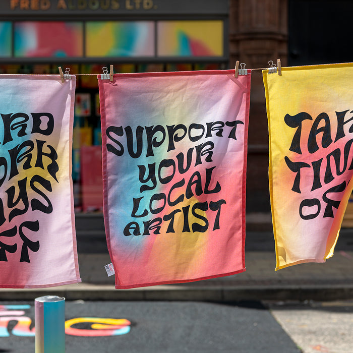 FA X Tara Collette Tea Towel SUPPORT YOUR LOCAL ARTIST