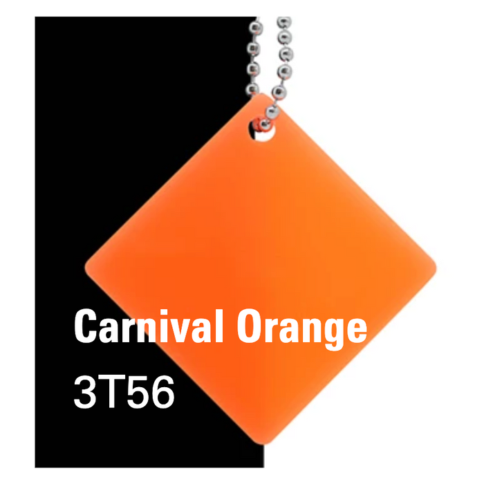 Perspex Acrylic Sheet 3mm - Carnival Orange 3T56