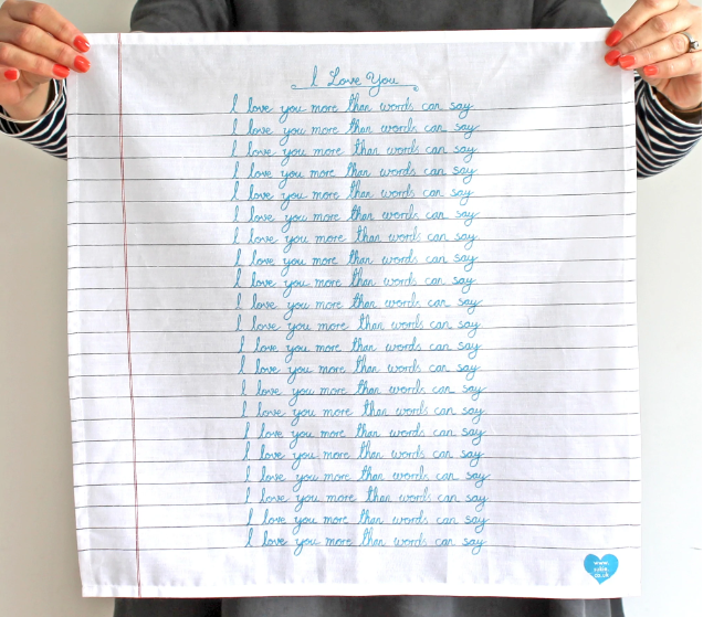 I Love You More Than Words Can Say Handkerchief