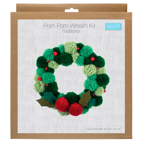 Pom Pom Wreath Kit - Green