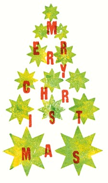Merry Christmas Gold Stars Card