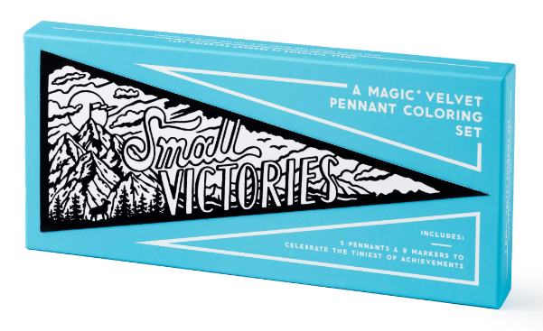 Small Victories Magic Velvet Pennant Colouring Set