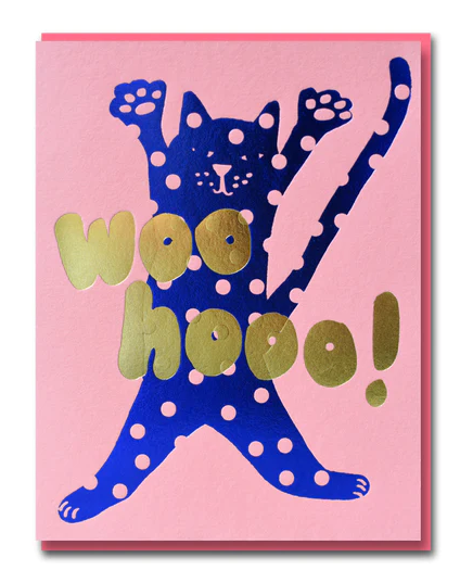 Joyful Spotty Cat Card