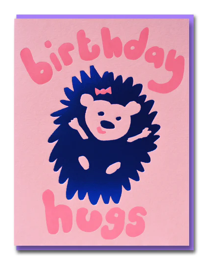 Joyful Cute Hedgehog Card