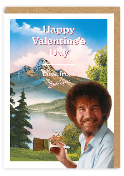 Happy Valentine's Day Love From Bob Ross Card