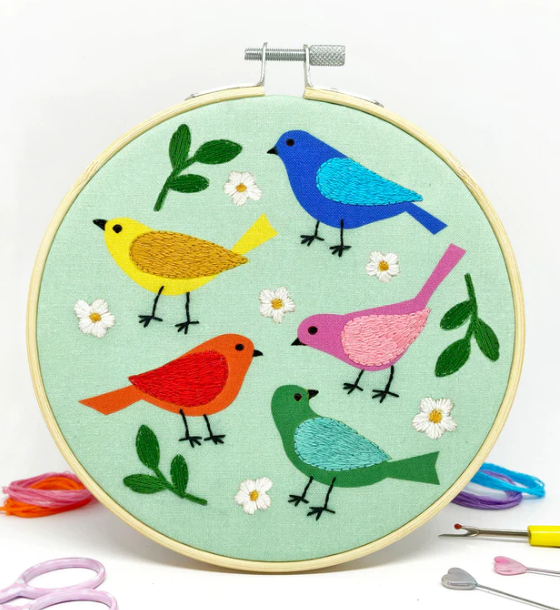 The Make Arcade - Garden Birds Large Embroidery Kit