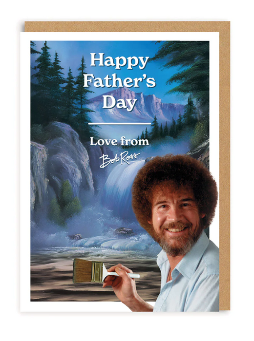 Bob Ross Happy Father's Day Card