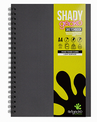 Shady Gecko Sketchbook A4 Mid Tone Cards