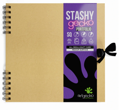 Stashy Gecko Portfolio Scrapbook Kraft 300x300mm