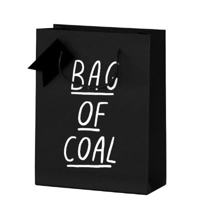 Bag of Coal Small Christmas Gift Bag