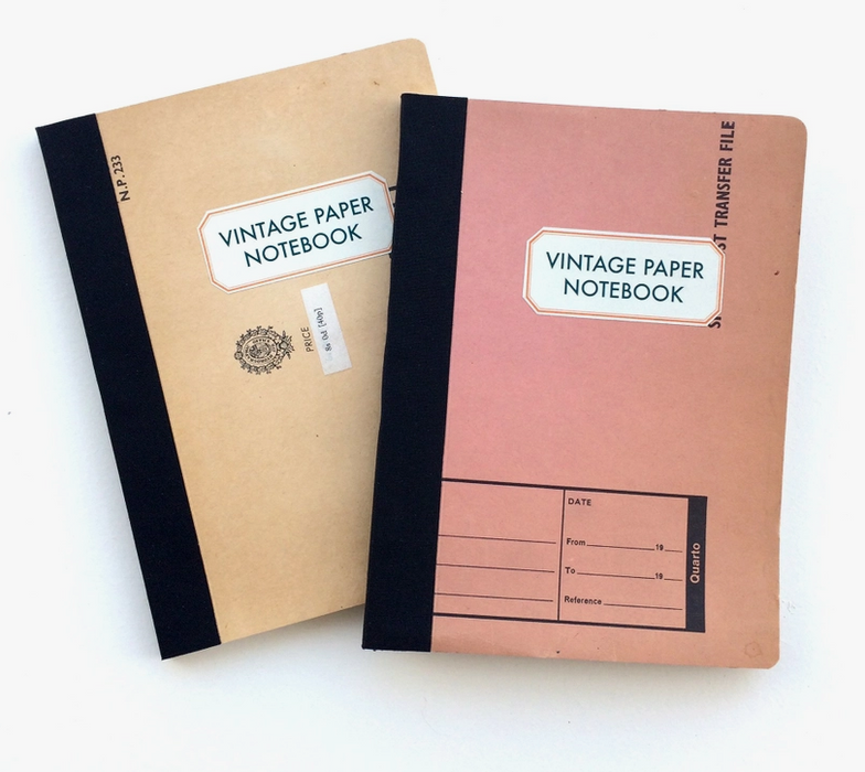 Vintage Paper Notebook (Assorted Colours)