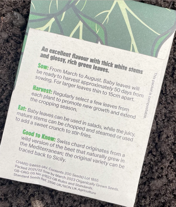 Organic Seeds: Swiss Chard