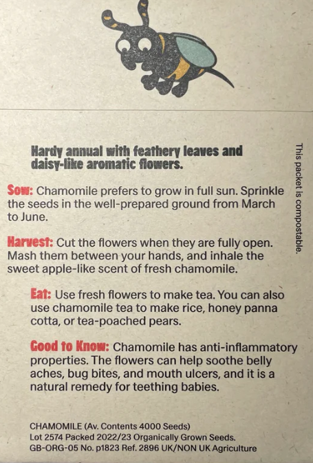 Organic Seeds: Chamomile