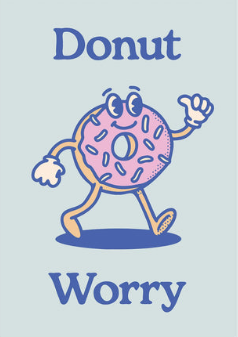 Donut Worry Card