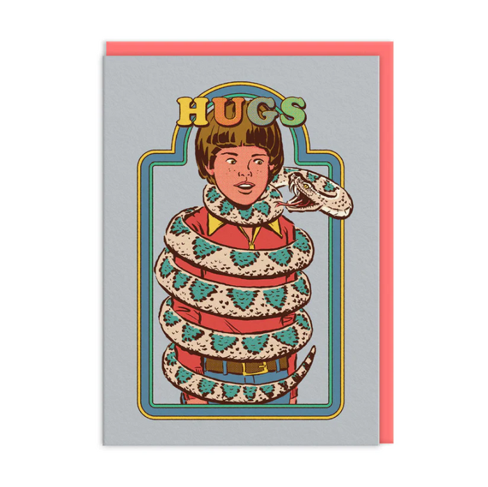 Snake Hugs Greeting Card