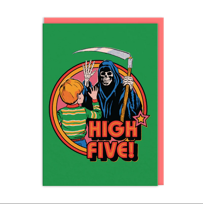 High Five Death Greeting Card