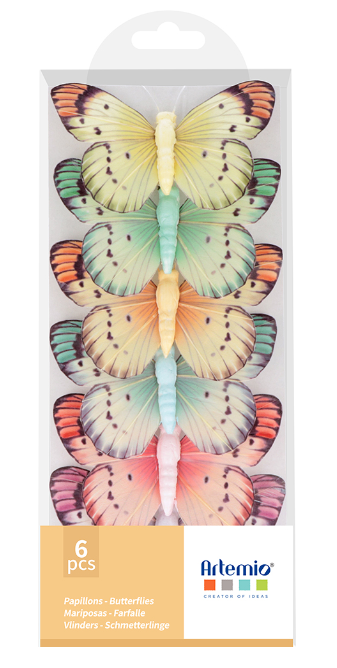 Set of 6 Butterflies with clips