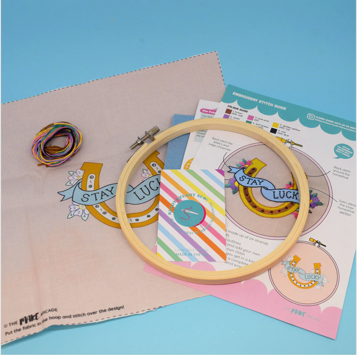 'STAY LUCKY' LARGE EMBROIDERY CRAFT KIT