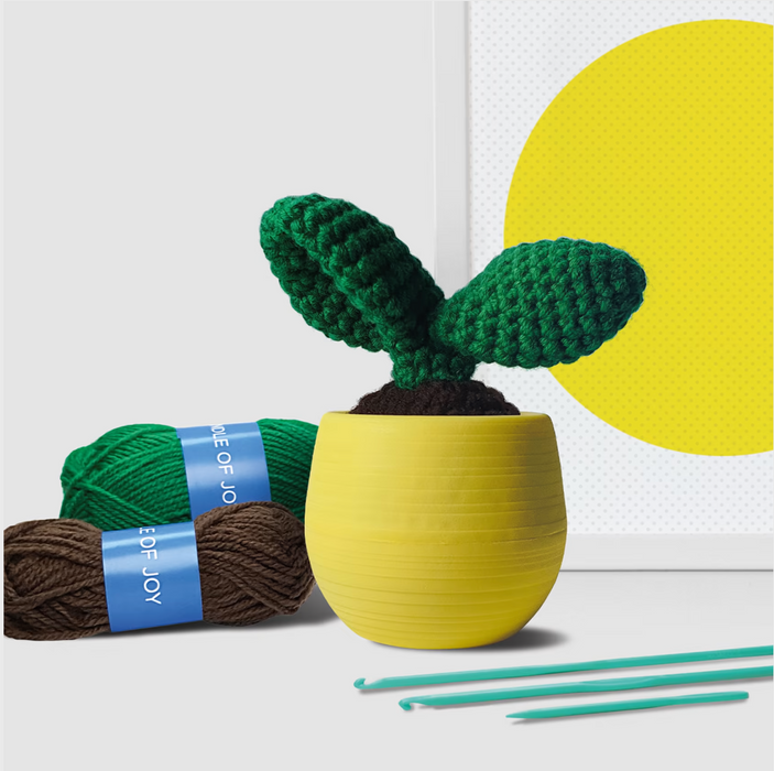 Mustard Crochet Cacti DIY Crochet Kit