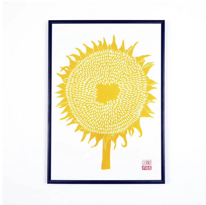 Ulrike Lino Print Sunflower Lino Print