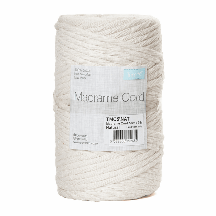 Natural Macrame Cord 5mm