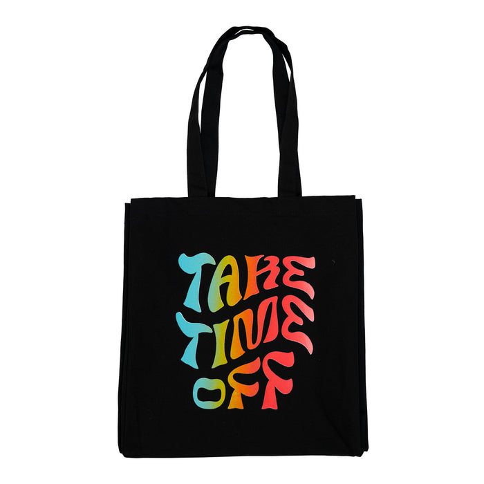 FA X Tara Collette Screen Printed Black Tote Bag - Take Time Off