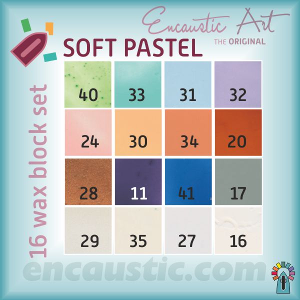 Encaustic Art - Soft Pastels Selection of Wax Blocks