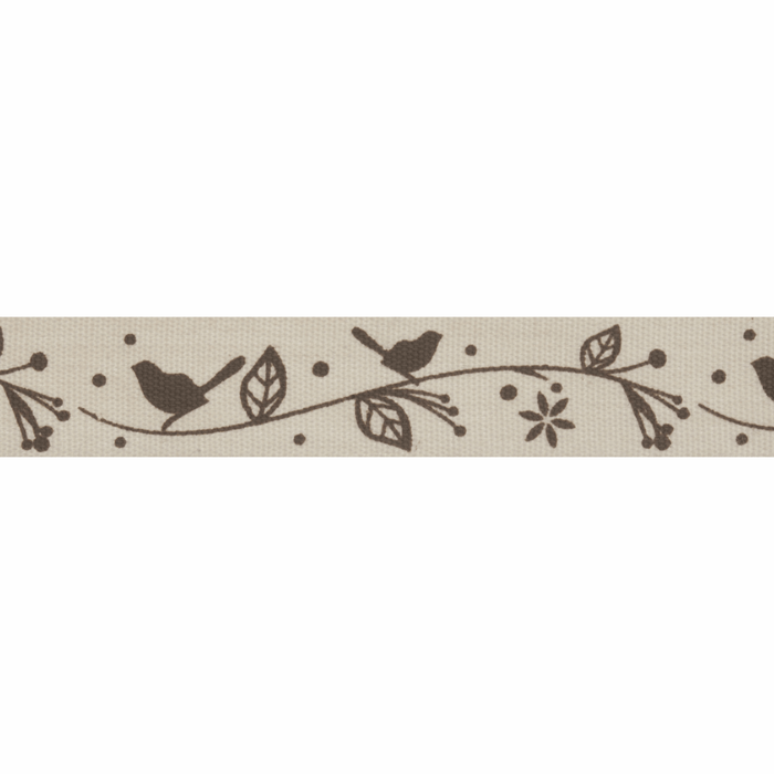 Natural Trim- 5m x 15mm - Bird Garland - Chocolate Brown