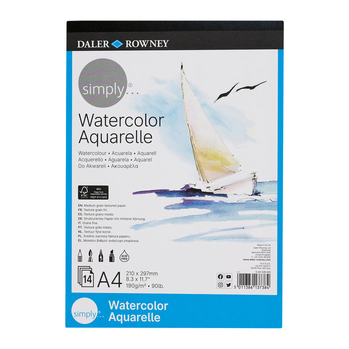 DR Simply Watercolour Pad A4