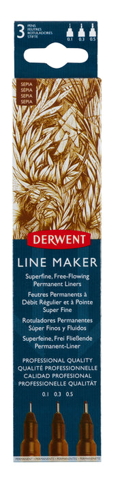Derwent Line Maker 3 Pack Sepia