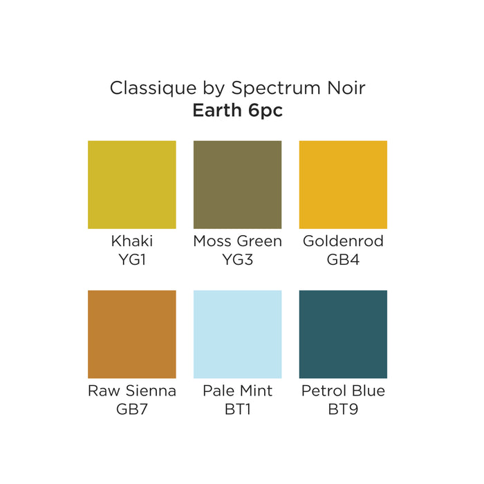 Spectrum Noir Classique Set of 6 Earth