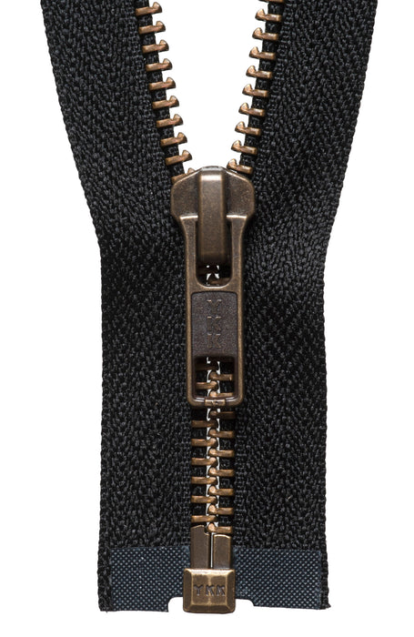 Strong Metal Tooth Open End Zip - 71cm - Black