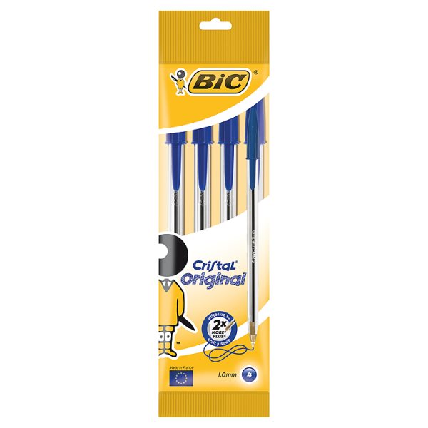 BIC Cristal Ball Point Pen 4 Pack