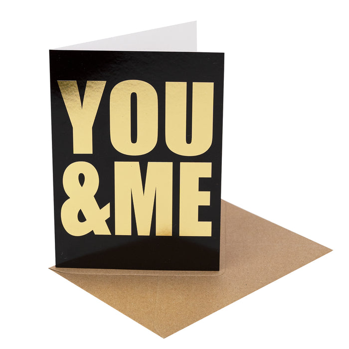 You & Me Card (Black & Gold)
