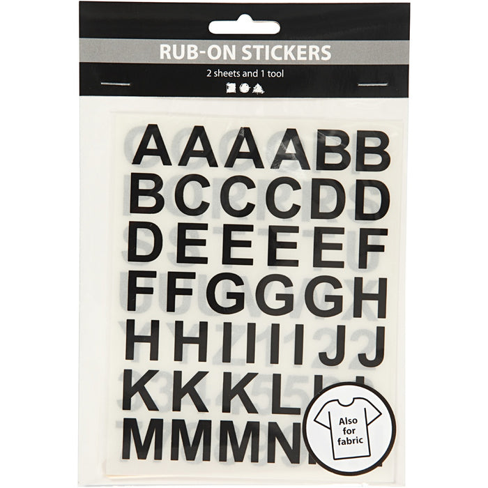Rub-On Stickers Letters and Numbers