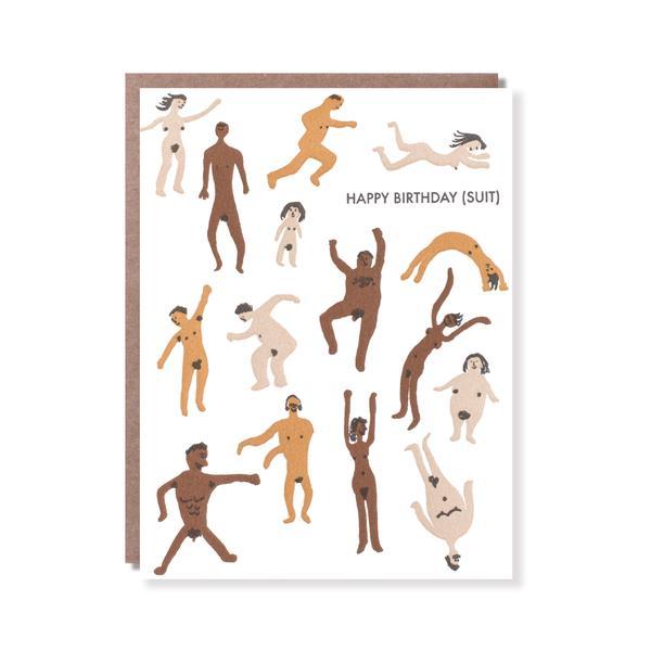 naked cartoon people card