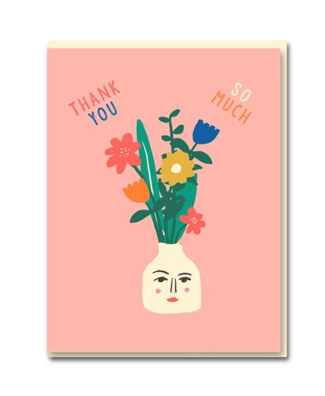 Vase Face Thank You Card