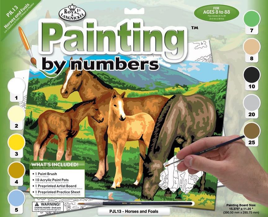 Paint By Numbers Junior Large/Horses & Foal