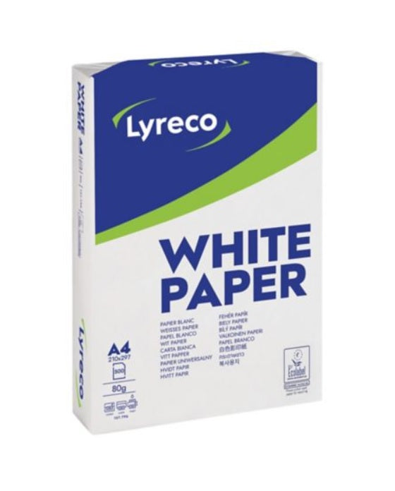 Lyreco White A4 Paper 80gsm 500 Sheets