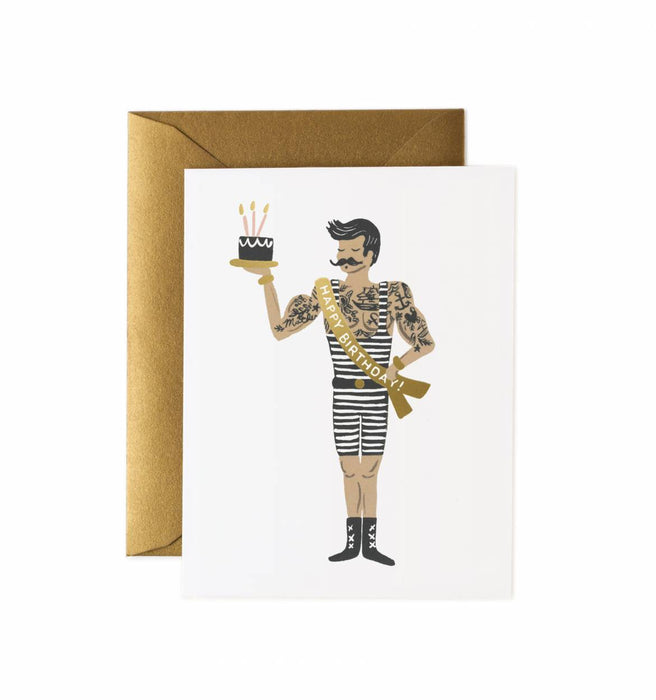 Strongman Birthday Greetings Card