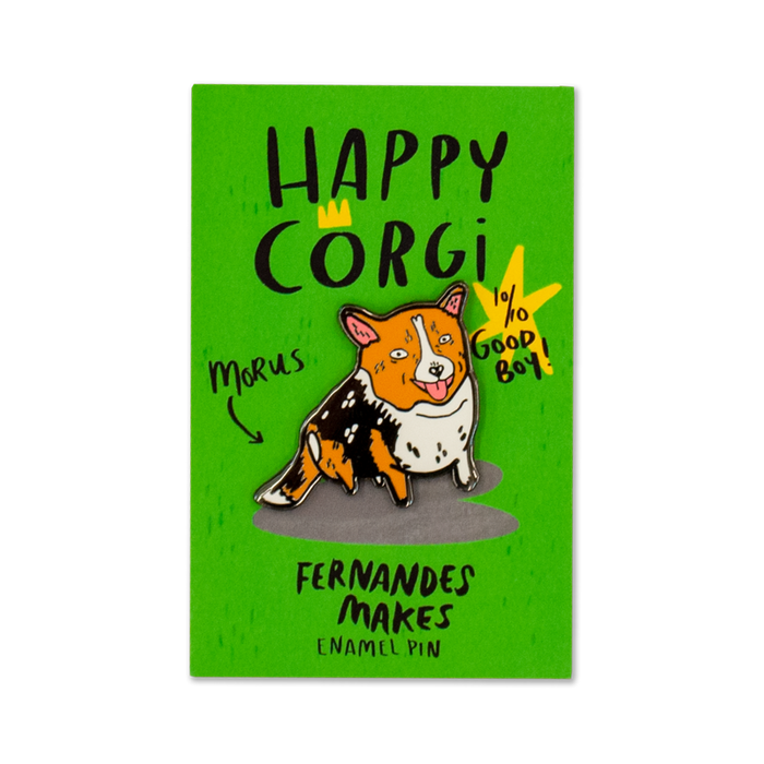 Morus - Happy Corgi Enamel Pin